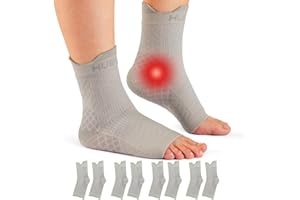 HUEGLO 4Paar Sprunggelenkbandage Orthopädische Kompressionssocken Neuropathie Knöchelbandage Arthritis Achillessehne Bandage Plantarfasziitis Fussbandagen Sprunggelenk Sport,Plantar Fasciitis Socks