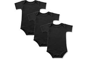 BINIDUCKLING Body Shaping Bebé-Niños Conjuntos，Ropa de una Pieza para Bebé， Mameluco Traje Recién Nacido ，Manga Corta，Pack de ３， 0－２４ Mes