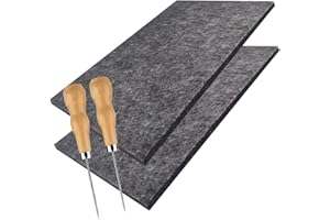 TECDW 2 Pezzi Prickelset per bambini,Punteruolo e tappetino per bambini Kit,base in feltro 30 x 20 cm,spessore10 mm,Viene fornito con 2 perni di punteruolo per fai-da-te, artigianato,ritorno a scuola regali