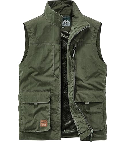 Gilet De Pêche Taras Boulba, Taille M, Vert, Multi-poches, Coupe Slim, Durable, Occasion Japon
