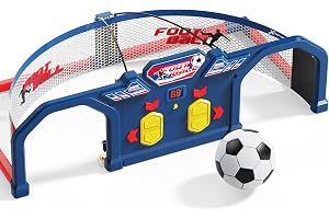 Eagle Stone Fotbollstränare fotbollsmål med LED-punktdisplay, 4-i-1 fotbollsträningsutrustning, fotbollsträning, spel, fotbollsaktiviteter, inomhus och utomhus, leksaker från 4 år