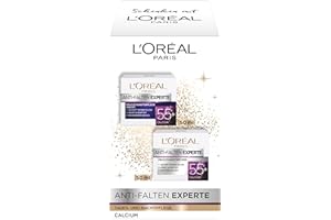 ‎L'OREAL PARIS L'Oréal Paris Zestaw nawilżający do pielęgnacji, krem na dzień i na noc, przeciwzmarszczkowy, 55+, 2 x 50 ml
