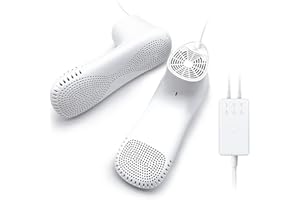 HOME CARE WHOLESALE Electric Shoe Dryer and Deodorizer with Timer - Shoes Boots Warmer Socks Gloves Dryer, No Noise Fan | UK Plug
