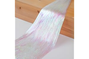 LOMIMOS Girlanda z lametami na Boże Narodzenie, 5000 sztuk, ozdoby choinkowe, na urlop, urodziny, wesele, imprezę, dekoracja wisząca (laserowa biel)