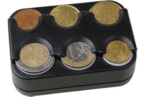 foto-kontor Euro Münzhalter Münzbox 6 Fächer selbstklebend HR 857