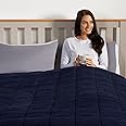 Brentfords Weighted Blanket for Adults, Super Soft Teddy Fleece Adult Weighted Blanket Sleep Therapy Insomnia Anxiety Stress Relief - Navy Blue, 125 x 180cm - 6kg