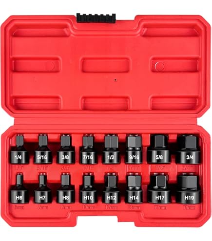 32pc Master Hex Bit Set – SAE & Metric – 1/4, 3/8, 1/2 Inch Drives – CALHAWK