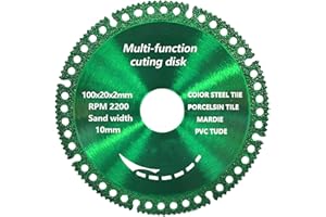 CEWIFO NEW Indestructible Disk for Grinder, Ultra-Fine Corrugated Tile Cutting Discs Composite Multifunctional Cutting Saw Blade Indestructible Disc 2.0 Cut Everything in Seconds (Green)
