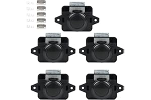 EUNEWR Push Button Catch, 5 sztuk blokady drzwi do kampera, kampera, vana, motorhome, jachtu, łodzi, przenośnego, metalowego, przyciskowego, obrotowego zamka, Catch Lock, przyczepy kempingowej