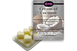 WonderWax Duftwachs Wax Melts für Duftlampe, 6 Herzen Duftmelt Wachsmelt Sojawachs Duftwachs Würfel für Raumdüfte, Wachs Duftöl Winter Indoor Schmelzen für Aromalampe Cream of Coconut