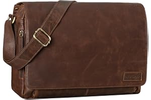 STILORD 'Rick' Borsa Vintage a tracolla in pelle da uomo & donna Porta documenti PC 15.6' Messenger per Università e Ufficio vera pelle