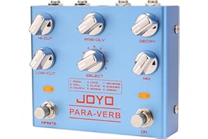 JOYO Reverb Pedal Digital Stereo Guitar Pedal with 9 Reverb Effects Infinite & Trail Functions for Electric Guitar - True Bypass (PARA-VERB R-31)