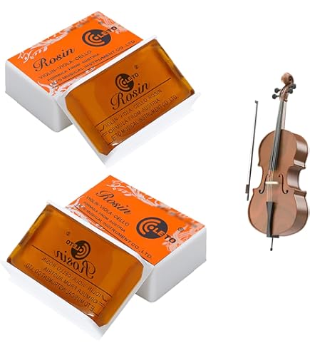 Set 3 Pezzi Colofonia Per Violino E Strumenti Ad Arco - Pece Naturale A Bassa Polvere - Foto 7