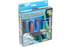 Brainstorm TOYS Zing Pop Rocketz | Air Powered Rockets with Sky High Flights