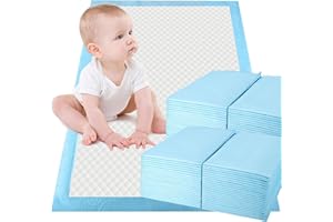 SKY-TOUCH 50 Pieces Baby Disposable Changing Mats,Waterproof Baby Changing Pads, 45x60cm M-Size, Highly Absorbent Leakproof Changing Pad Baby, Ultra soft Diaper Changing Mat Underpads for Baby,Blue