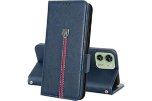 MAMA MOUTH Cover Motorola Edge 40, Custodia Flip Pelle Portafoglio, Magnetica Libro Slot Schede Moto Edge 40 Cover, Silicone TPU Bumper Wallet con Supporto Antiurto Case Per Motorola Edge 40 Blu