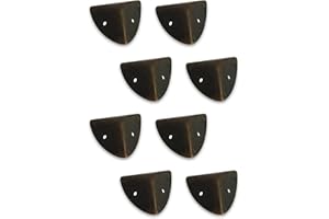 8 x Creative Deco Ciemne Mosiężne Osłonki na Rogi| 1.6 x 1.6 x 1.6 cm | Pudełko Drewniane Szkatułka Skrzynia | Idealne do Wszystkich Naszych Pudełek