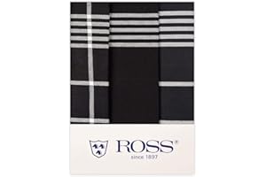 Ross - Geschirrtücher - 1837-3er-Pack (50 x 70cm Schwarz)