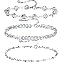 Cavigliera Donna In Acciaio Inox - Con Ciondoli Stella E Cuore, Regolabile, Design Elegante - Foto 6