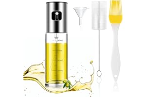 YongHang Spray Huile Cuisine 100ml Vaporisateur Huile Spray Huile d'olive de Cuisson avec Tuyau sans Brosse et Entonnoir pour Cuisson Friteuse à air Chaud Accessoires de Barbecue (1PCS)