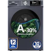 CHiQ 22 lbs Washing Machine with Class A-30% for Large Family Grey | Steam Wash, Bed Program, Baby Care, Feathers, Motor Inve