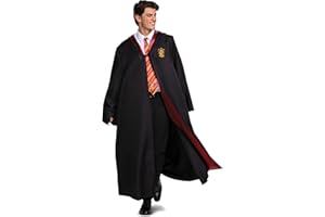 Harry Potter Robe, Deluxe Wizarding World Hogwarts House Themed Robes for Adults, Movie Quality Dress Up Costume Accessory