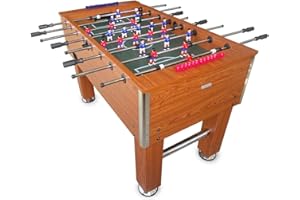 DE VES SPORT DEVESSPORT Futbolín Salón Semi Profesional Marrón | para Adultos con Jugadores de Piernas Separadas | Futbolín Elegante para Disfrutar con Toda La Familia