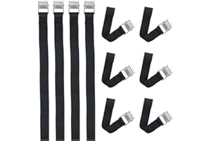 LISSUDA 10Pcs Ratchet Tie Down Straps Bike Rack Straps Adjustable Lashing Straps Tensioning Belts with Quick Release Cam Buckle Small Ratchet Straps for Motorcycle Luggage Cargo Roof Rack Trailer