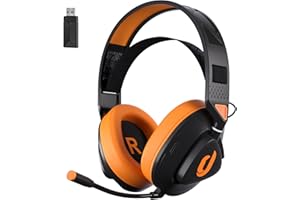 Jeecoo Cuffie Gaming Wireless con Microfon, Bluetooth Cuffie Ps4 Wireless Cuffie da Gioco Senza Fili Cuffie Ps5 Pc Xbox