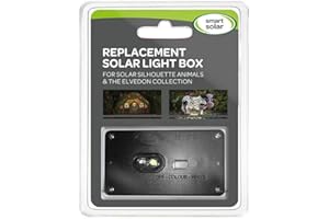 FESTIVE LIGHTS Smart Garden Figurine Métal Lumineuse Solaire à LED pour Jardin (Pile Rechargeable Incluse) (Panneau Solaire de Remplacement)