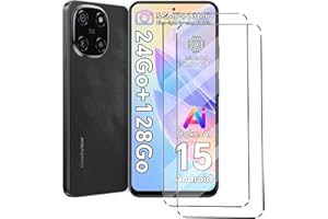 HUIYOUMY [2 in 1] Tempered Glass Compatible with Blackview Color 6 / POCO M7 Pro 5G 2Pack Tempered Glass Screen Protector for Blackview Color 6,Shockproof Anti-Scratch