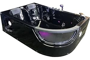 GRAFICA MA.RO SRL BAIGNOIRE BALNEO BAIN Model Pegaso 180 x 120 cm ANGLE TOURBILLON MASSANTE SPA 2 PERSONNES CHROMOTHERAPIE, Alcôve