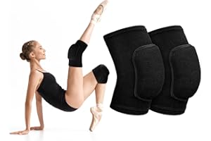 flintronic Volleyball Dance Knee Pads, Thick Sponge Work Knee Pads, Highly Elasticated Knee Pad, Anti-Slip Collision Avoidance Knee Pad for Volleyballs, Handball, Dance(M)
