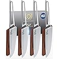 DALSTRONG Steak Knives Set of 4-5" - Crusader Series - Forged High-Carbon German Stainless Steel - w/Magnetic Sheath - NSF Certified