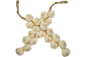 SEWACC Garlic Hanging String 2Pcs Artificial Garlic Strings Artificial Onion String Fake Garlic Hanging String Vegetable Photography Props Decor White Artificial Garlic String