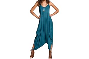 Re Tech UK Ladies Baggy Harem Jumpsuit for Women UK Plus Size Romper Sleeveless All in One jumpsuits Cami Playsuit Overalls Wide Leg Black Jumpsuit