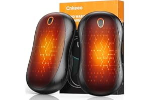 Calentador de Manos, Cnkeeo Calienta Manos Recargable de Bolsillo, Temperatura 40-55℃ con 3 Niveles de calefacción Ajustables, Calentador para Raynauds, Camping, Christmas Regalos