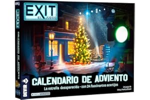 Devir – Exit: Calendario de Adviento La Estrella Desaparecida | Juego de Escape Room Navideño | 24 Enigmas | Aventura Misteriosa en Los Ángeles | Juego Cooperativo Familiar