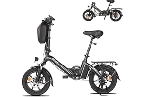 Bodywel T16Pro Bici Elettrica Pieghevole 14" Leggera Adulti/Ragazzi, Certificata TÜV, Batteria 36V 7.8Ah + Motore 250W, 3 Velocità, Display LED 4.5", Preassemblata 90% per Città