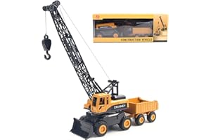 Coolplay Crane Toy for 4 Year Old Boy Toy Construction Truck for 3 Year Olds, Construction Car Vehicle for Kids