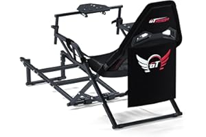 GT OMEGA Sprint Folding Cockpit - Made of Durable Materials, with Included Mount for Gear Shifters & Handbrakes, Provides Immersive Sim Racing Experience