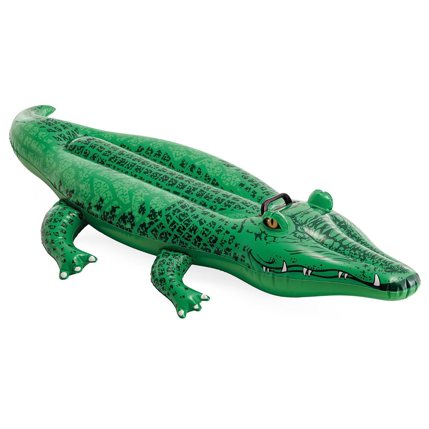 Intex 58546NP - Cavalcabile Gonfiabile Mare Alligatore, Vinile, Verde, 168x86 cm