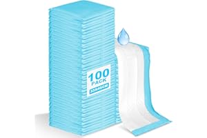 CIOXSOIO 100 Unidades Empapadores Bebe, 33x45cm Cambiador Desechable Bebe, Forro para Cambiar Pañales, Absorción Suave y Absorción Protector Cama Prueba de Fugas para Adultos Bebé
