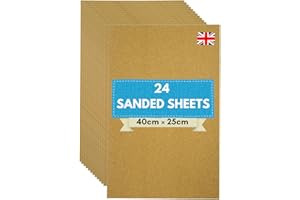 Britshop Sanded Sheets For Birds Cage, 40cm x 25cm, Pack of 24 Bird Cage Liners