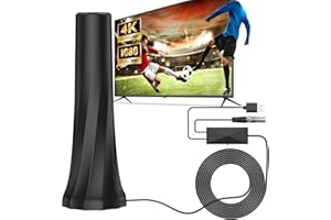 LQIESDD DVB-T/DVB-T2 Antenne,Zimmerantenne für Fernseher mit Verstärker,TV-Antenne mit hochverstärktem Magnetfuß,über 560 Meilen Reichweite und 360°-Empfang, Unterstützt 4K/1080P HD-Kanäle und alle Fernseher