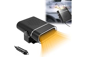 Horuili® Riscaldatore per auto, riscaldatore/sbrinatore per auto da 120 W, ventilatore per auto 2 in 1 con funzione di riscaldamento e raffreddamento, portatile, sbrinatore per parabrezza