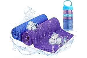 Zodight 2 Pcs Serviette de Refroidissement, Serviettes de Sport en Microfibre Serviette de Fraicheur Instantanée pour Gym Yoga Cyclisme Randonnée Camping Course à Pied