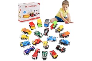 EUCOCO Boy Toys for 3 4 5 Year Old, Toy Cars 3-6 Year Old Girl/ Boys, Age 4 5 6 Pull Back Car Toddler/ Kids Toys Age 3 Sensory Toys for Babies Child Birthday Gifts