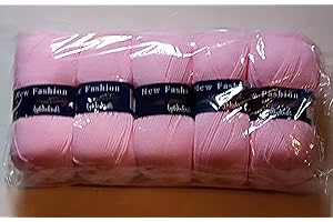 NEW FASHION 5 x 100g Woolcraft Dk Double Knitting Wool, Yarn (5 x 100g Baby Pink 2f79)