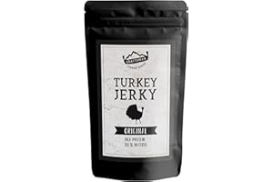 ‎CRAFTSMAN FINEST FOODS Craftsman Turkey Jerky Original | 100% natürliches Trockenfleisch aus Putenfilet | Ohne Zucker | 78% High Protein | Fleisch Snack für Unterwegs, Sport und Büro (1x 100g)